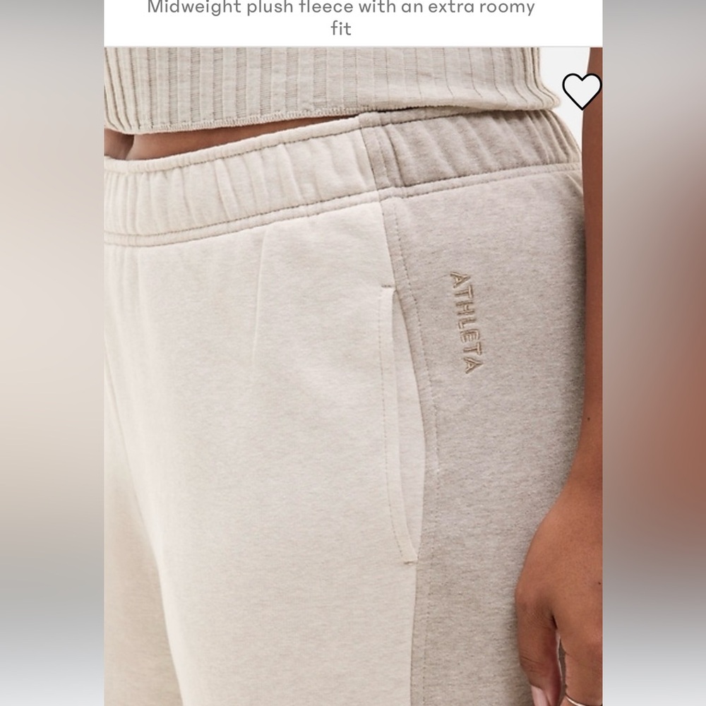 2 pc set* Athleta wide leg & 1/4 zip set, forever fleece, both XS - Picture 3 of 7